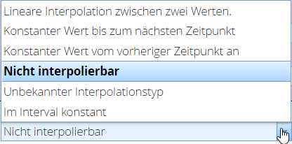 Auswahl des Interpolationsart