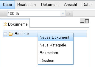 Aktion: Neues Dokument