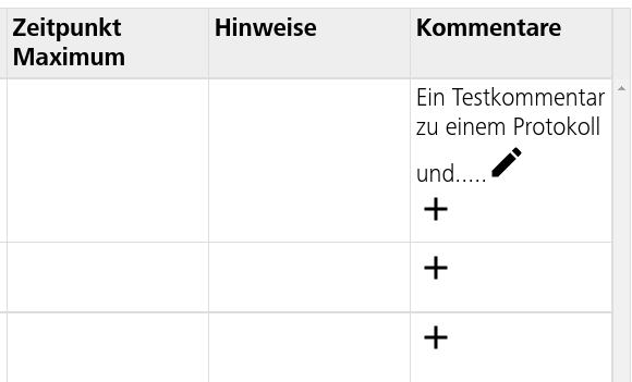 Tagesprotokoll Kommentarspalte